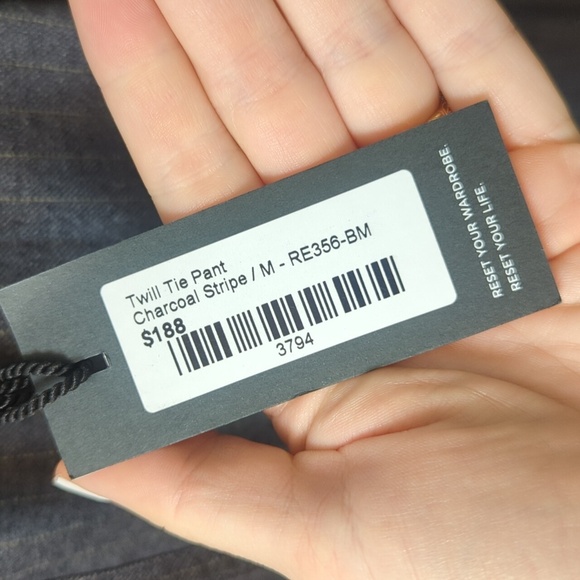 R Label Women's High Waist Straight Leg Dress Pants Gray Size L Pin Stri… - Picture 6 of 11